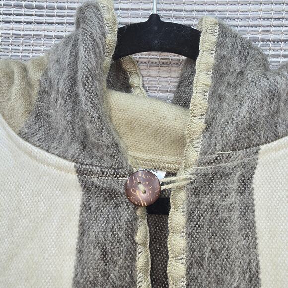 Tejidos Cam Alpaca Wool Poncho Sweater Hooded Bohemian  Boho Western Equestrian - Picture 3 of 8